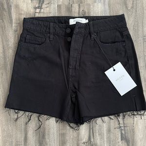 Vici Black Frayed Shorts